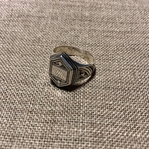 Tuareg pure Silver Hexagon Ring  size21