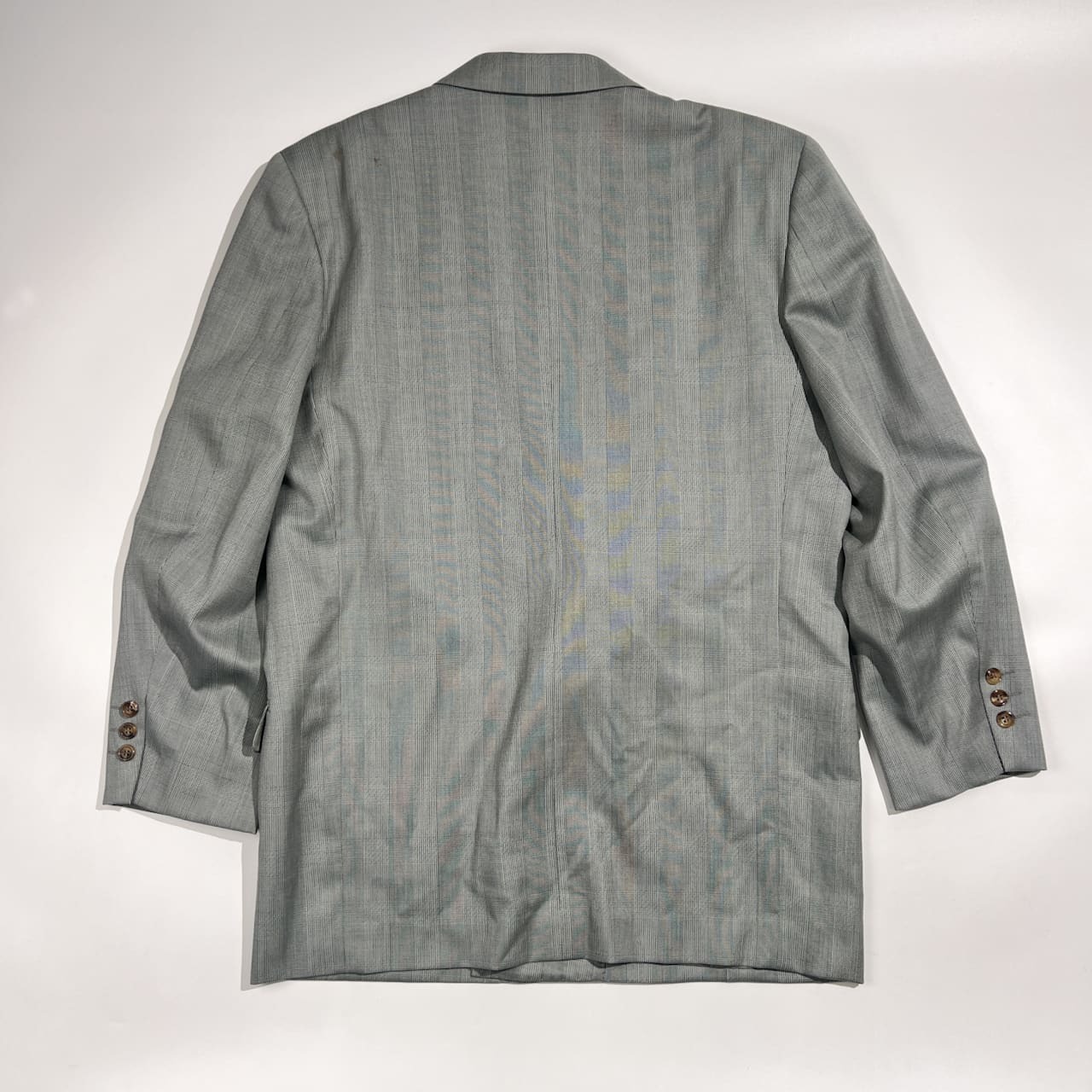 上下 Papas パパス イタリアTIBERGHIEN社 イタリア製生地 ダブル テーラードジャケット スラックス セットアップ スーツ (上)L48(下)L82/グレー系 メンズ