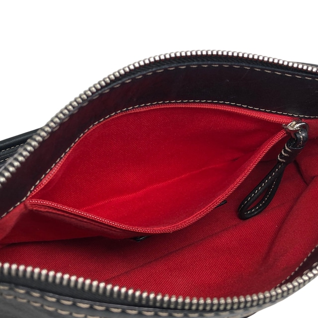 LOEWE ロエベ ショルダーバッグ ブラック アナグラム ステッチ レザー vintage ヴィンテージ オールド ugpzsh