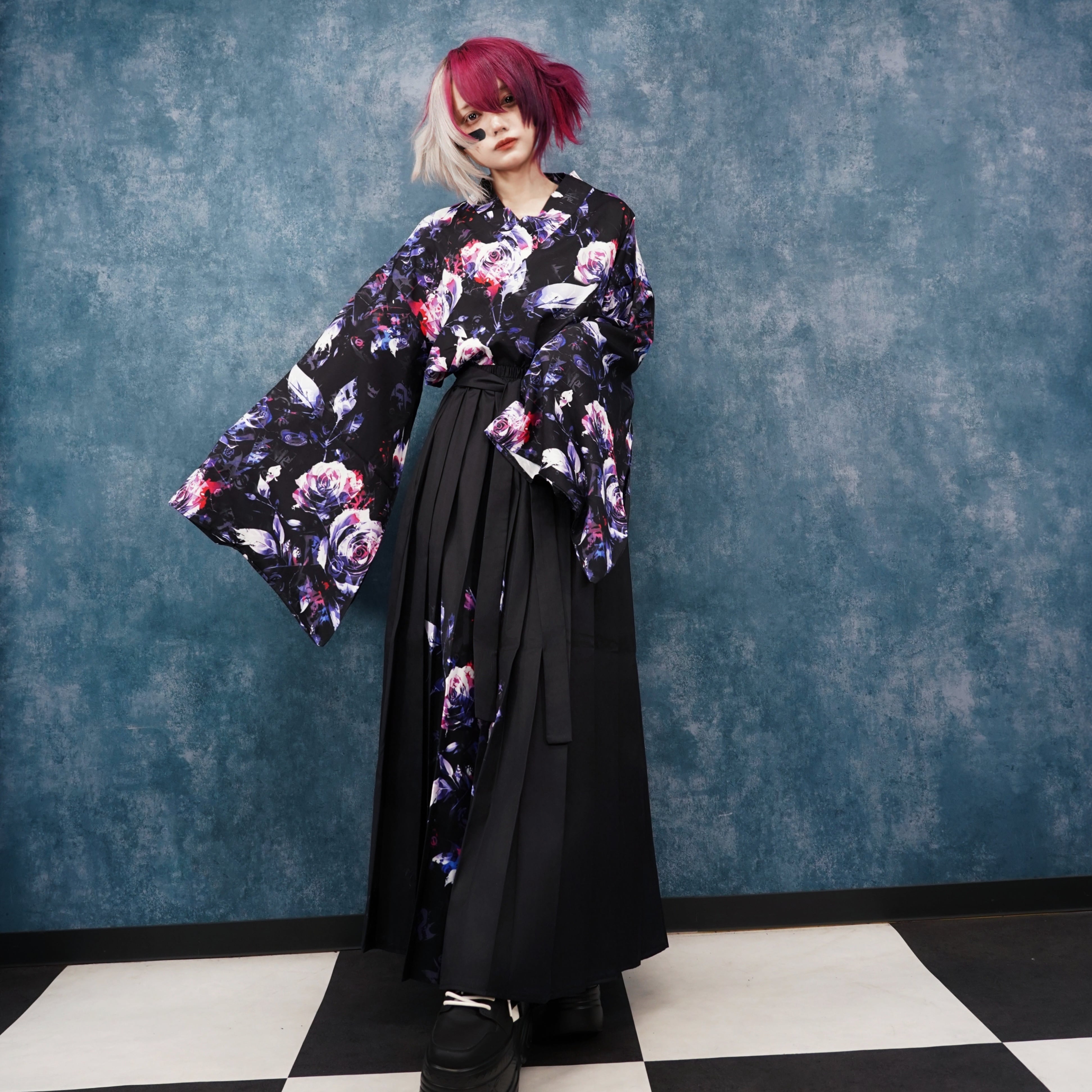 軽量着物袖UNISEXプルオーバー【和柄薔薇】 | NIER CLOTHING