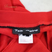 フラメンコ 衣装 Tom claire ファルダ スカート レッスンウェア レッド系 赤 無地 伸縮 ストレッチ ダンス パーティ 発表会 練習着 シンプル 舞台衣装 ダンスウェア レディース 伸縮性