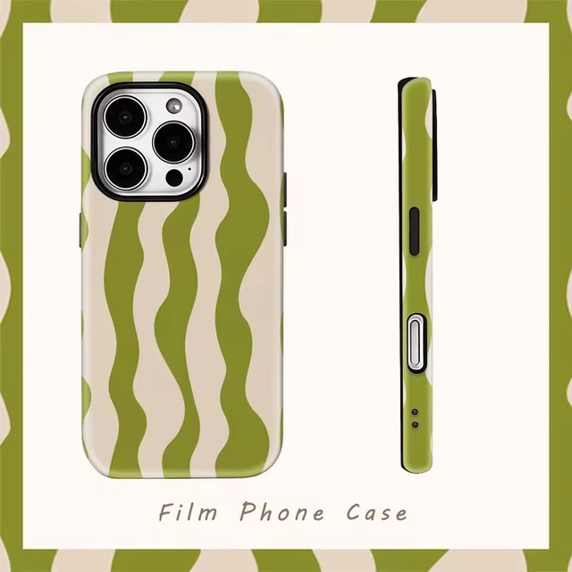 くねくねストライプ iPhoneケース（iphone12-17対応）0082