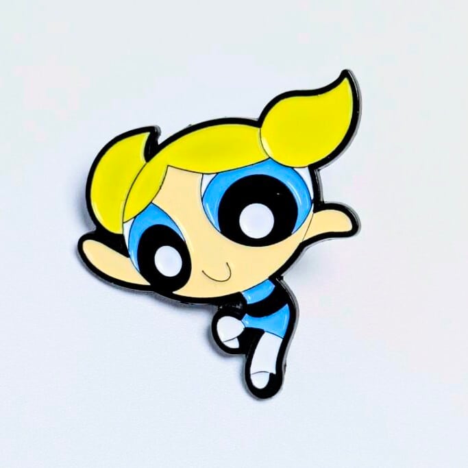 送料無料! ★ピンズ PINS★ピンバッジ 【 The Powerpuff Girls ( パワーパフガールズ ) 】バブルス〚アメリカン雑貨 アメトイ〛