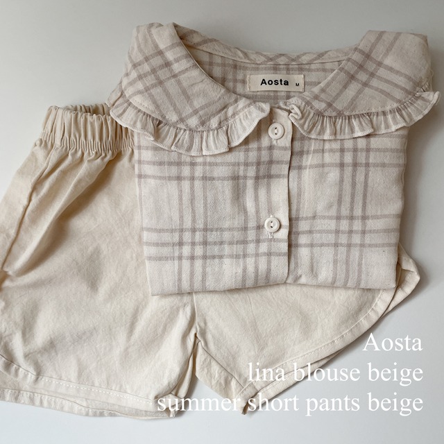 《set item》《即納》《aosta》lina blouse × summer short pants