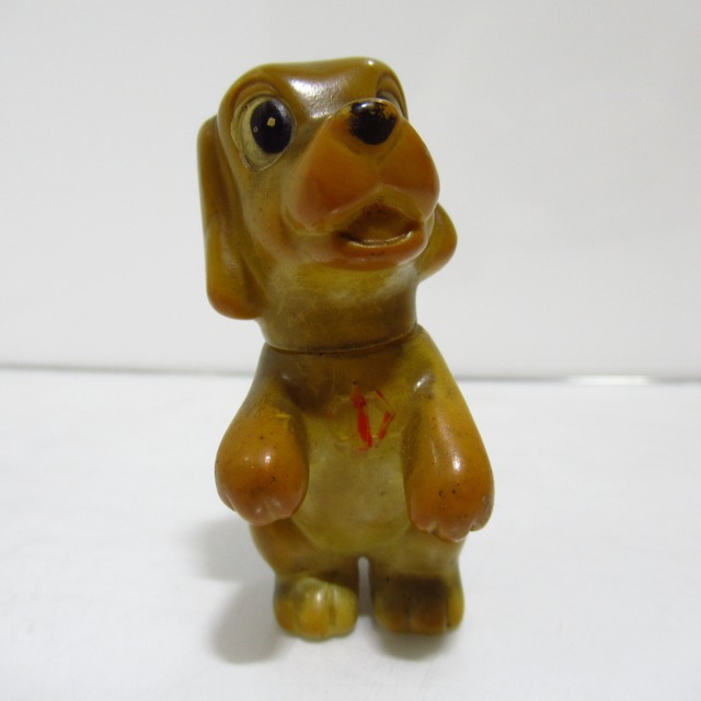 中外製薬　グロンサン　ビーグル犬　ロンちゃん　ミニソフビ　当時物　昭和レトロ [$9]