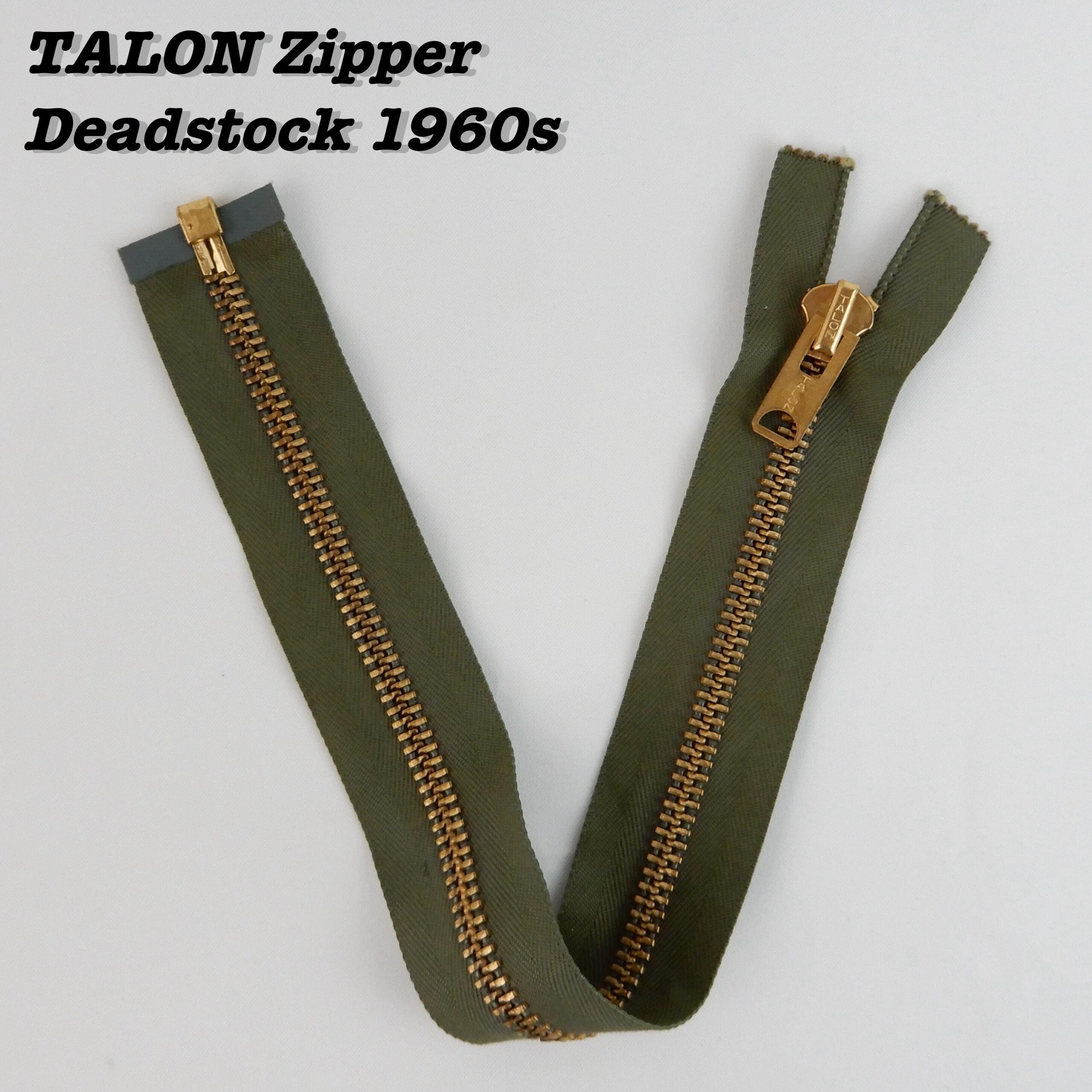 TALON Zipper Open 1960s OLIVE Deadstock Made in USA ① | Loki