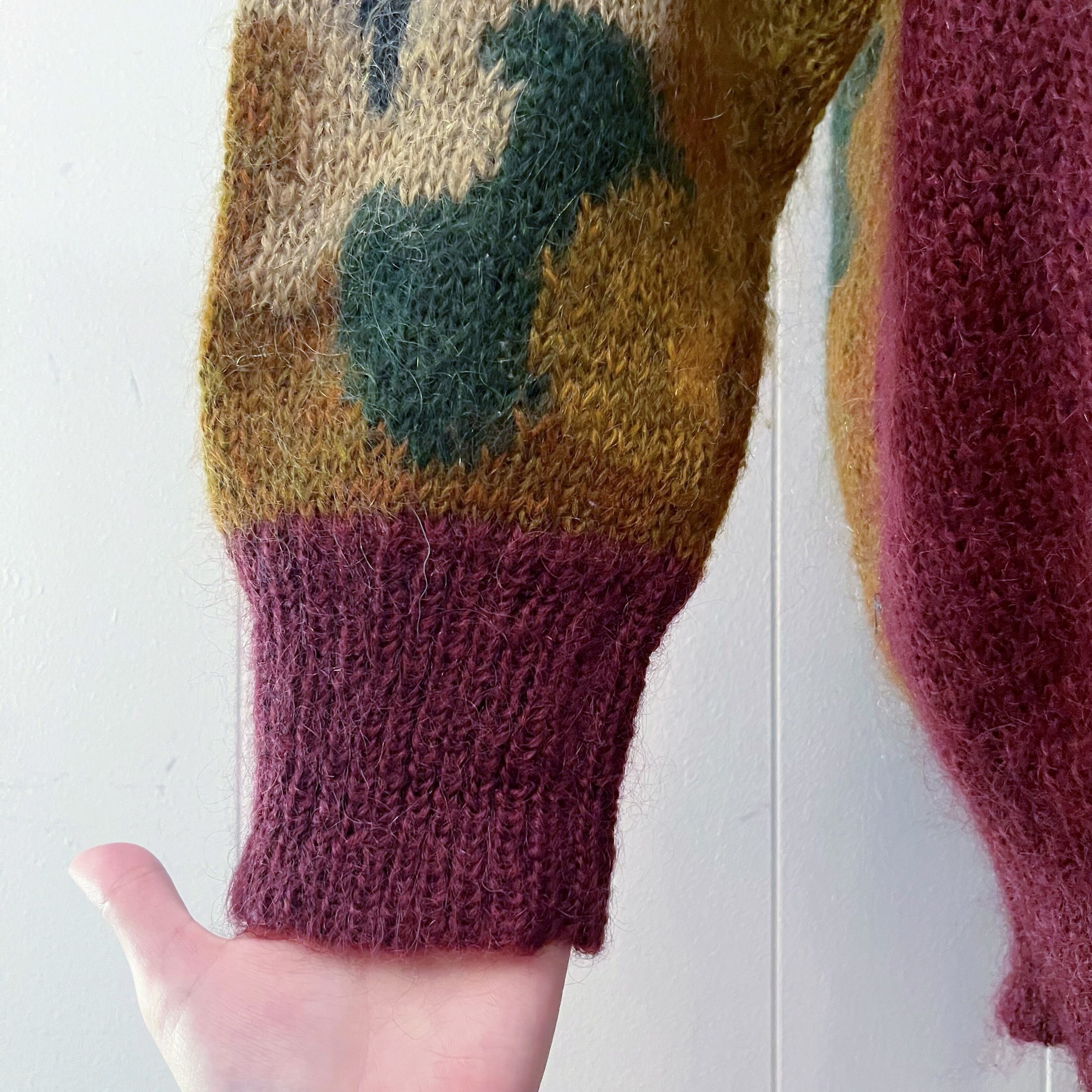 botanical lame knit cardigan