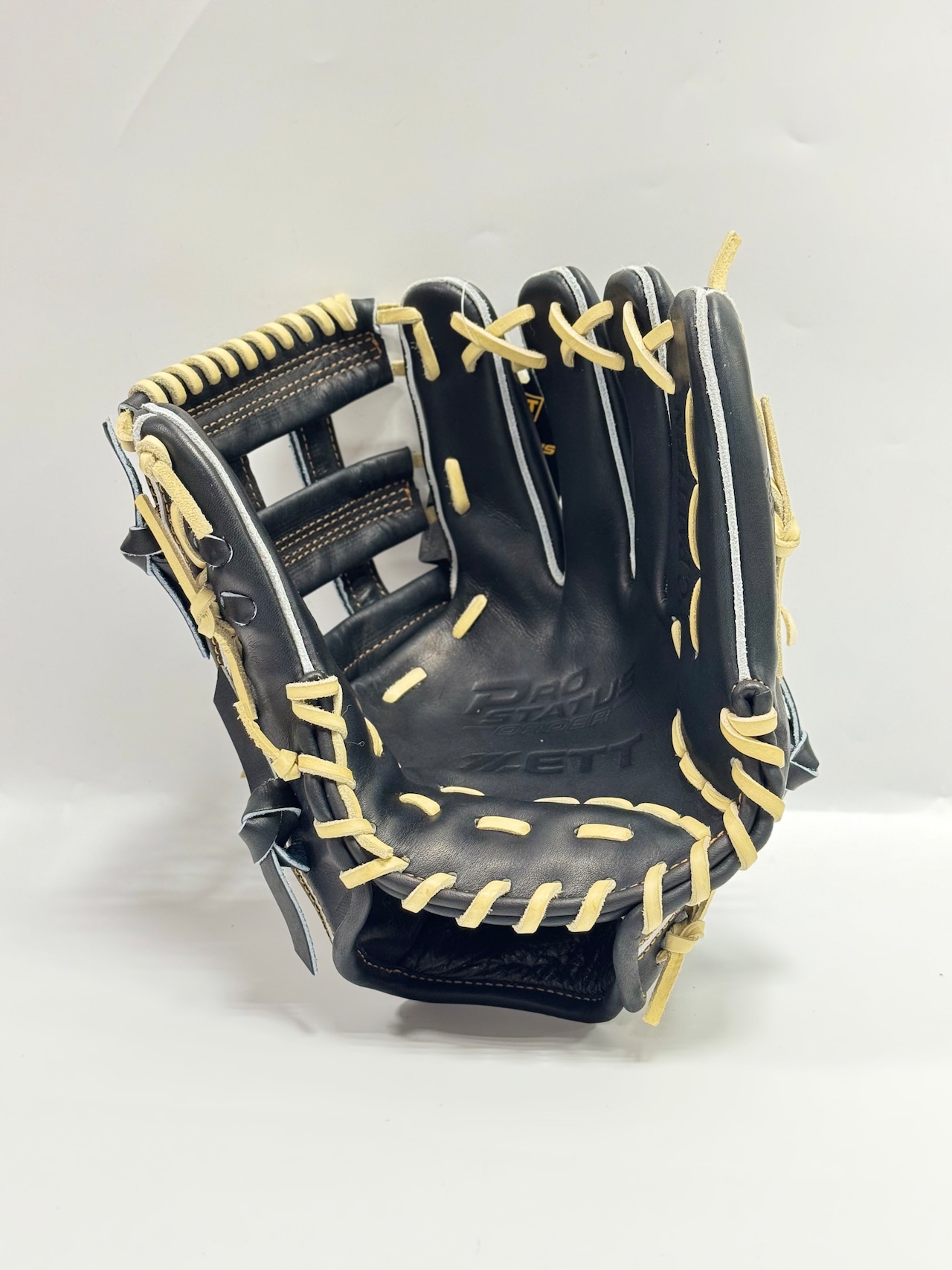 ZETT PROSTATUSーゼットプロステイタス michii supreme order 硬式グローブ ゼットミチイオリジナルグラブ 右投げ用 296型 今宮モデル ナイトブラック×パステルブラウン 69・画像6