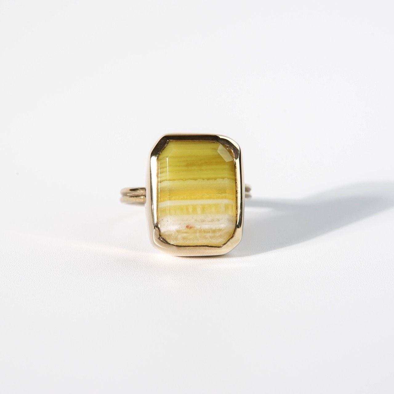 【free size】ウグイスアゲート リング