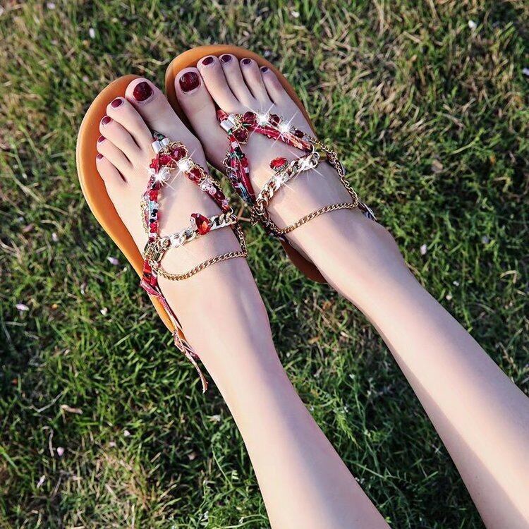 【新作】【送料無料】 2018夏の新しいサンダルレディースシューズPU空の無地オープントゥ接着靴ワンワードバックルスクエアヒールローヒール-アリババ サマー 夏物 ソリッドカラー スクウェア 10b727475475758