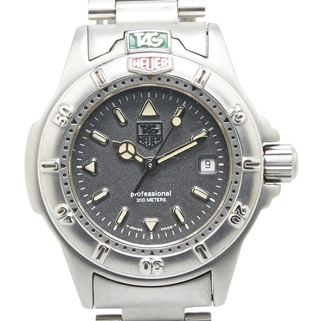 タグホイヤー 4000シリーズ 腕時計 WF1411-0 クオーツ グレー文字盤 ステンレススチール レディース TAG HEUER 【中古】