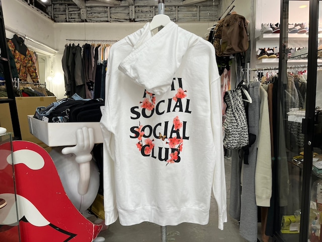 ANTI SOCIAL SOCIAL CLUB CHERRY BLOSSOM HOODIE WHITE LARGE 83415