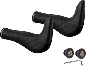 【特価処分】GORIX(ゴリックス) GX-849AD3-L1-G2 自転車エルゴ グリップ +バーエンド 衝撃吸収 疲れにくい 自転車 グリップ ロックオン固定