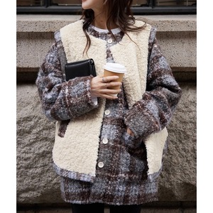 Xiaoxen wind lattice coat + vest <2colors>