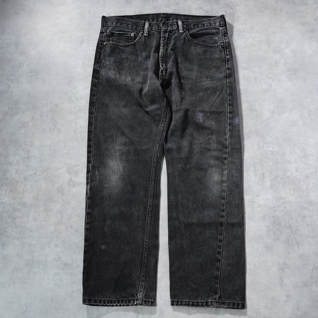 リーバイス505 Levis W36 ブラックデニムボトム 黒 古着 16936