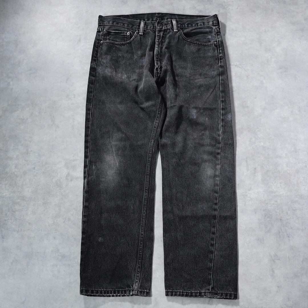 リーバイス505 Levis W36 ブラックデニムボトム 黒 古着 16936