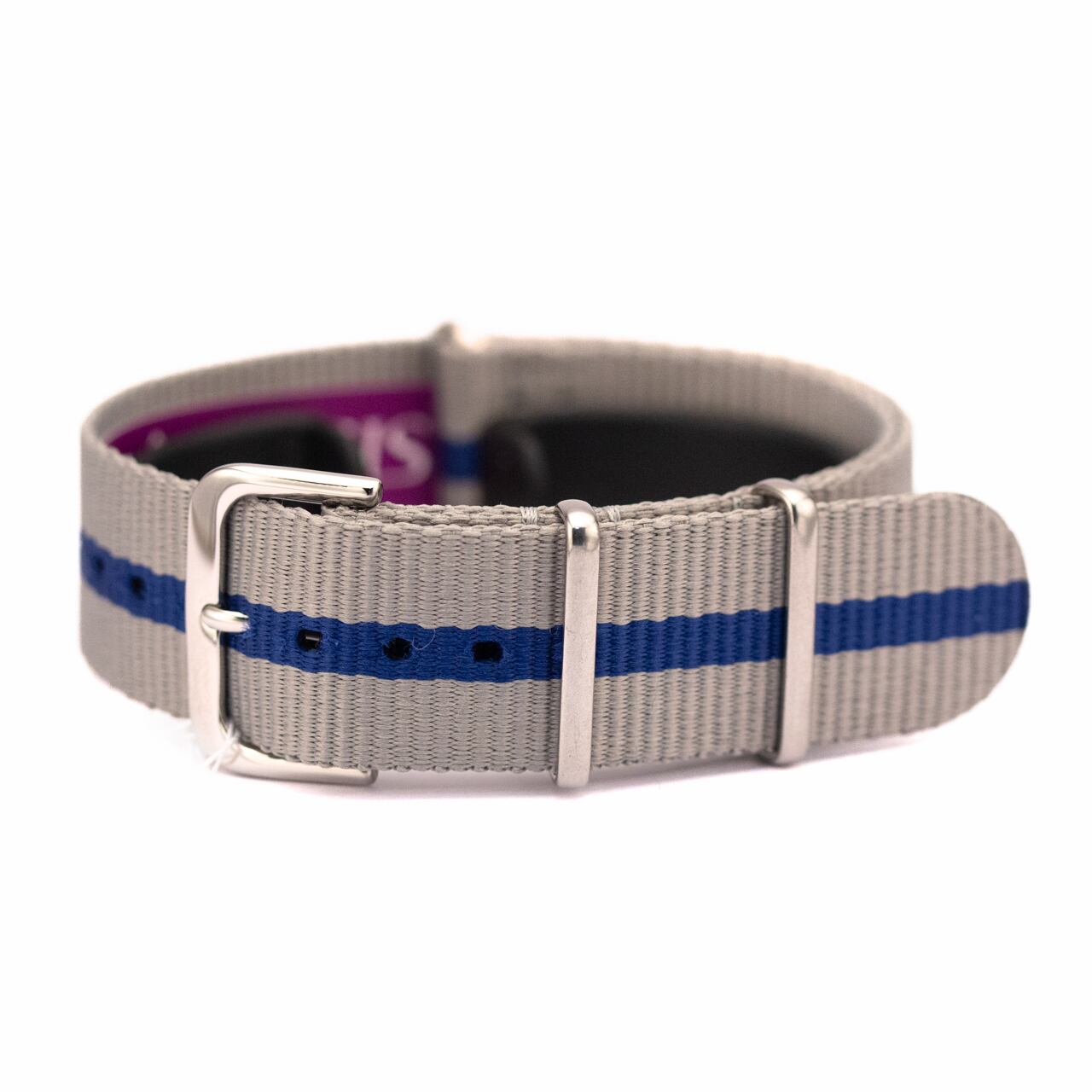 NATO ストラップ Grey&Blue(322)