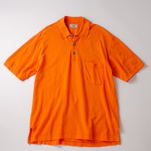 【定価9万】HERMES special polo shirt made in Italy mint condition / ヴィンテージ エルメス スペシャル ポロシャツ オレンジ 半袖 イタリア製 サイズM ミントコンディション