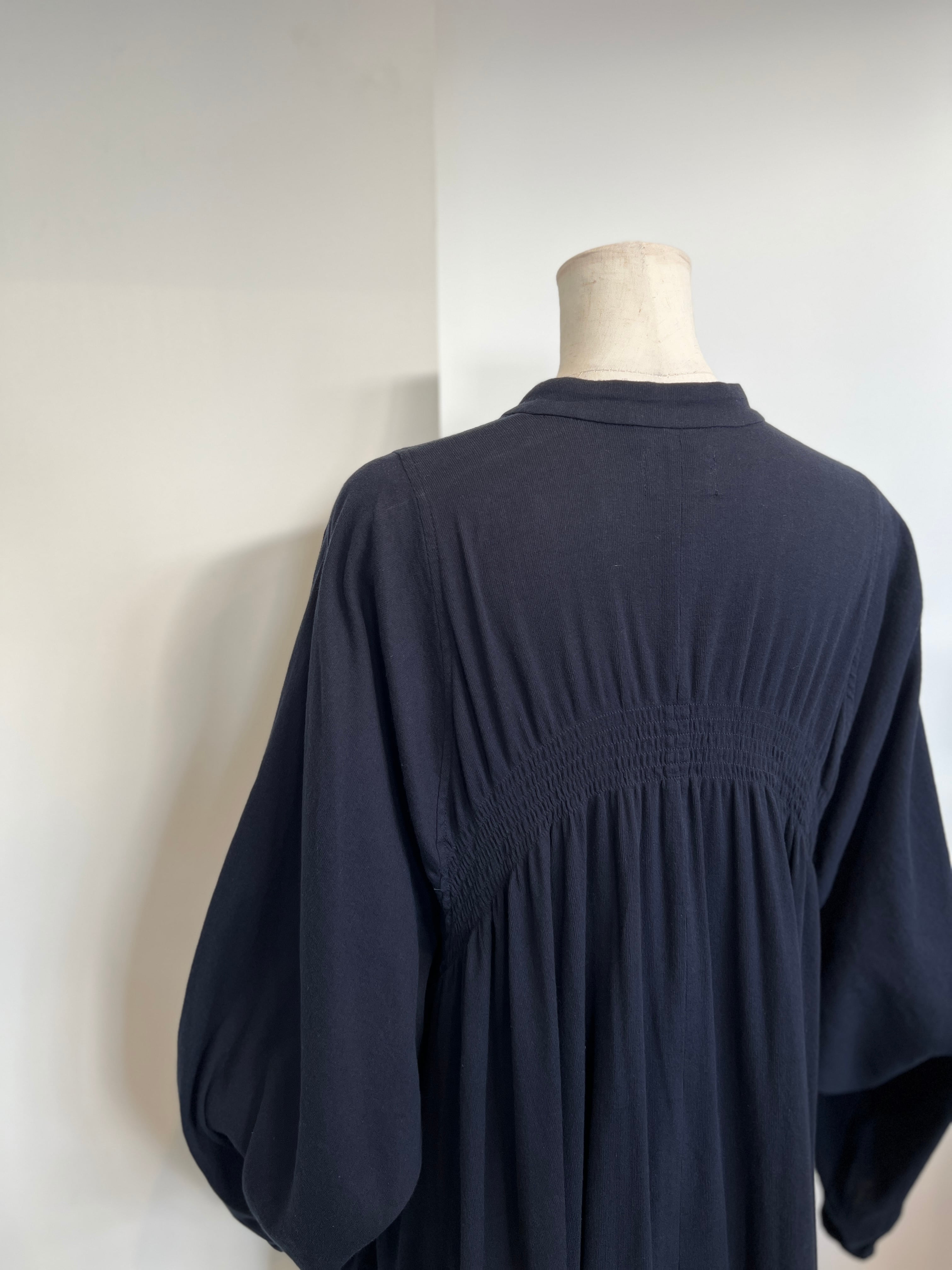 【PASSIONE】高島ちぢみ長袖ワンピース 616101