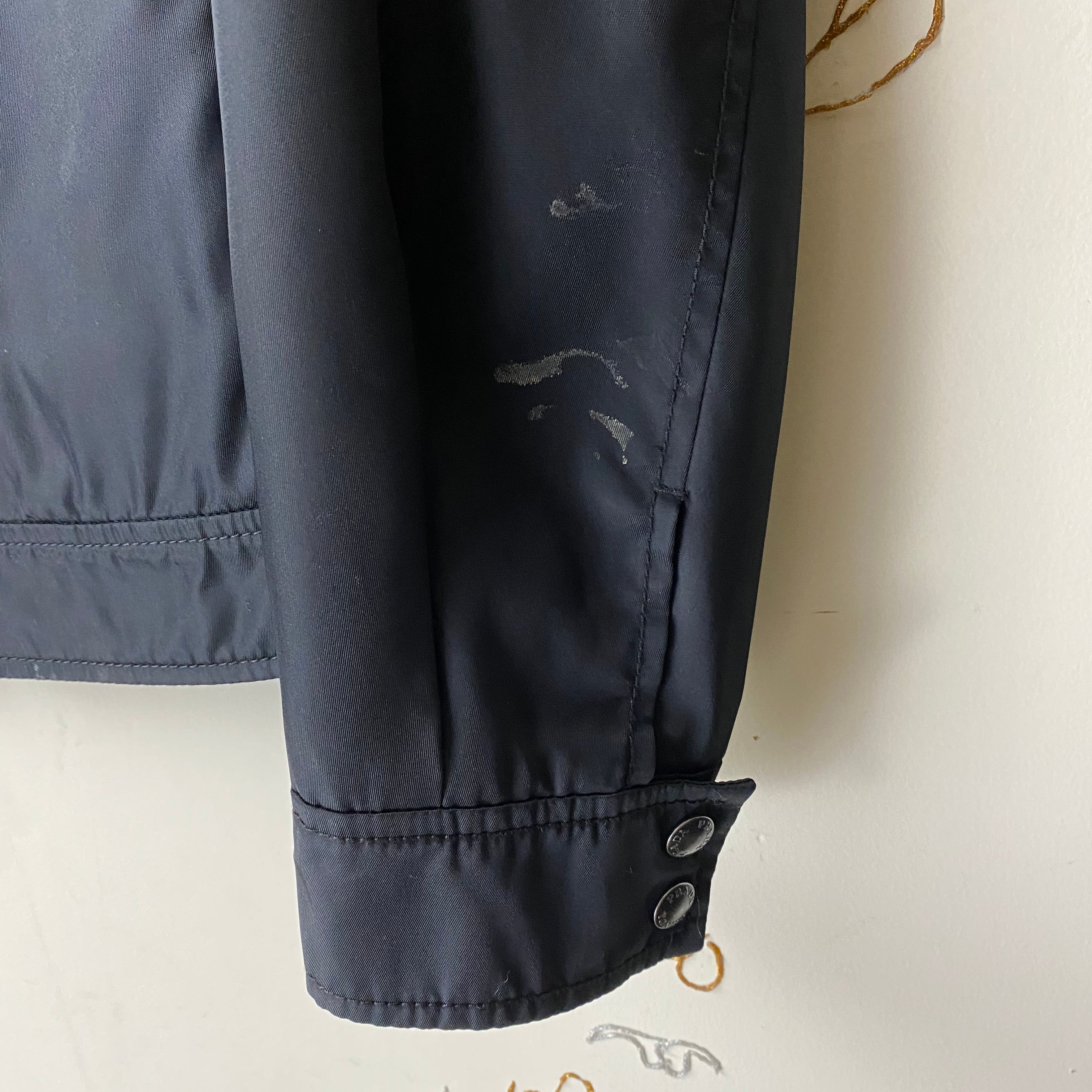 PRADA leather switching nylon riders jacket | NOIR ONLINE