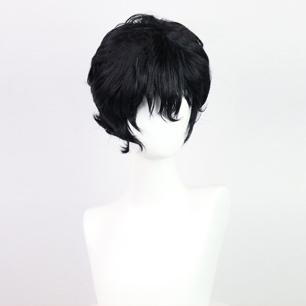 コスプレ耐熱ウィッグ ブラック カール ショートカット キャラクター