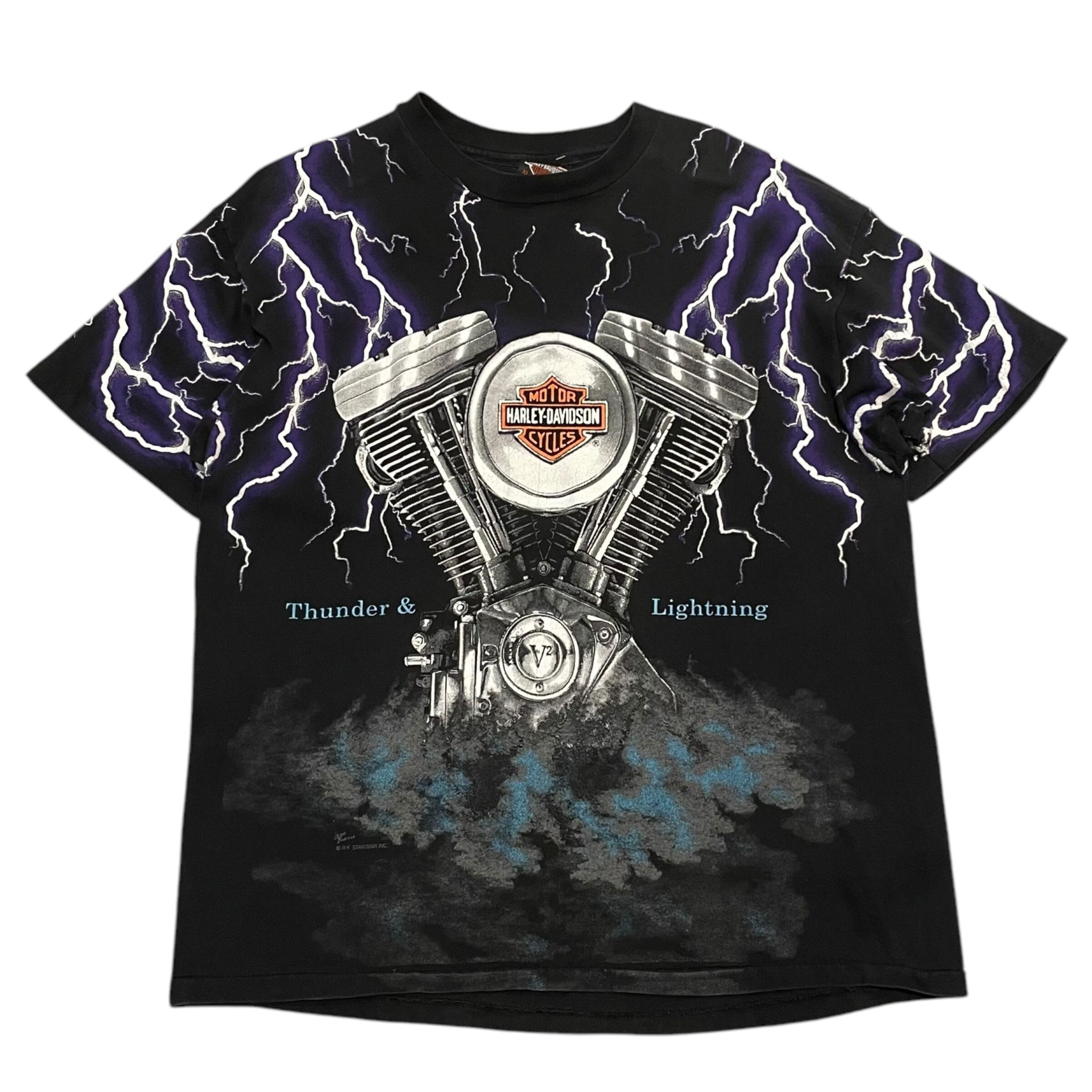 ④1990s AMERICAN THUNDER "Thunder & Lightning" T-shirt