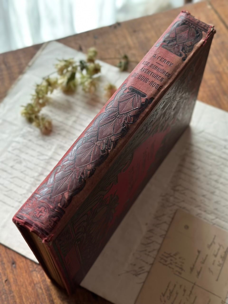19世紀末 赤い装丁の古書 | Brocante de La Cocotte （フランス