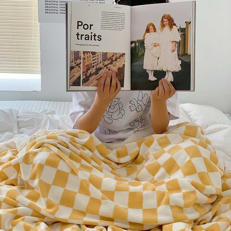 checker board blanket 4color 2size / チェッカーボード ブランケット