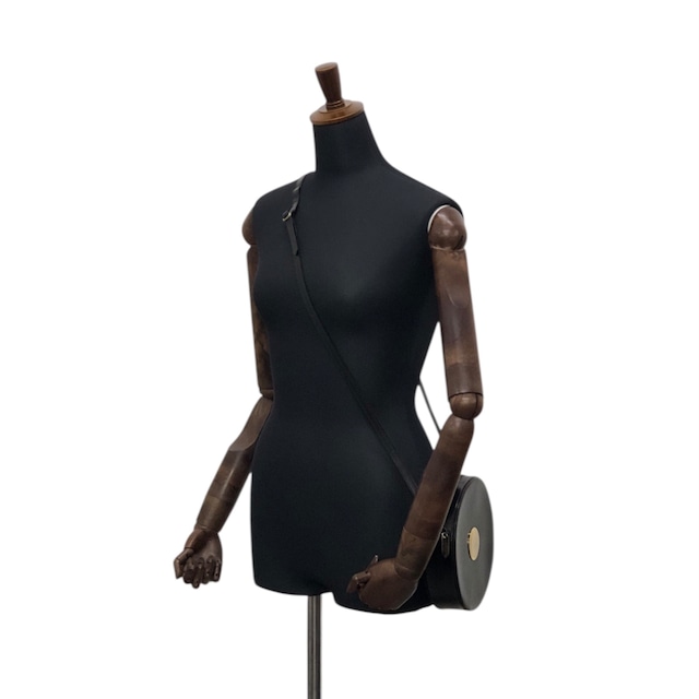 Yves Saint Laurent イヴ・サンローラン ショルダーバッグ ブラック レザー ラウンド vintage ヴィンテージ オールド xtejxv