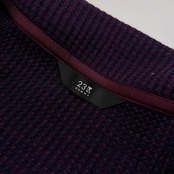 美品 23区 HOMME ニジュウサンク オム ハーフジップ サーマル トレーナー シャツ サイズ 50 /メンズ/長袖/ワッフル/パープル/オンワード樫山