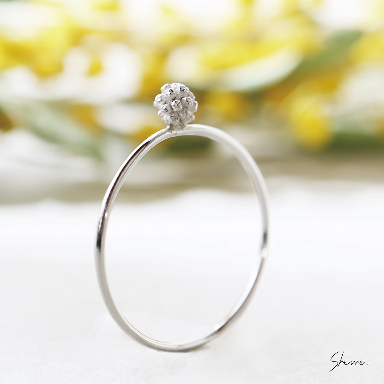 受注生産品】No.MMZSVR01 (ミモザリング silver925) | She me.