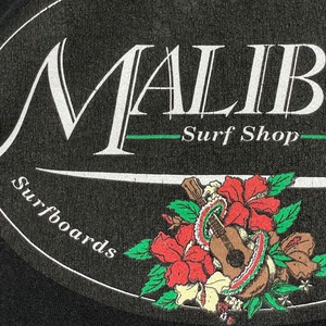 【Independent Trading Company】サーフショップ MALIBU'S スウェット パーカー ワンポイント ロゴ バックプリント プルオーバー フーディー S アドバタイジング サーフィン SURF SHOP インディペンデント US古着　