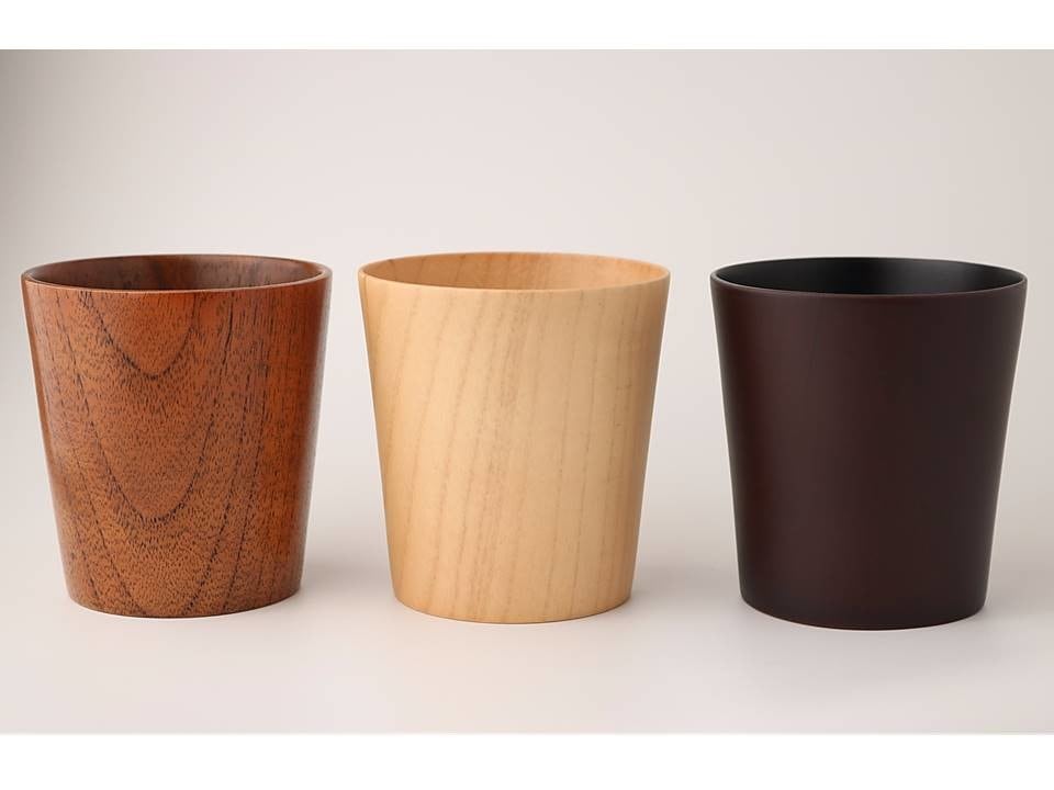 際立つシンプルさ！【定番】wooden/木製フリーカップ☆ 3種 | magewappa