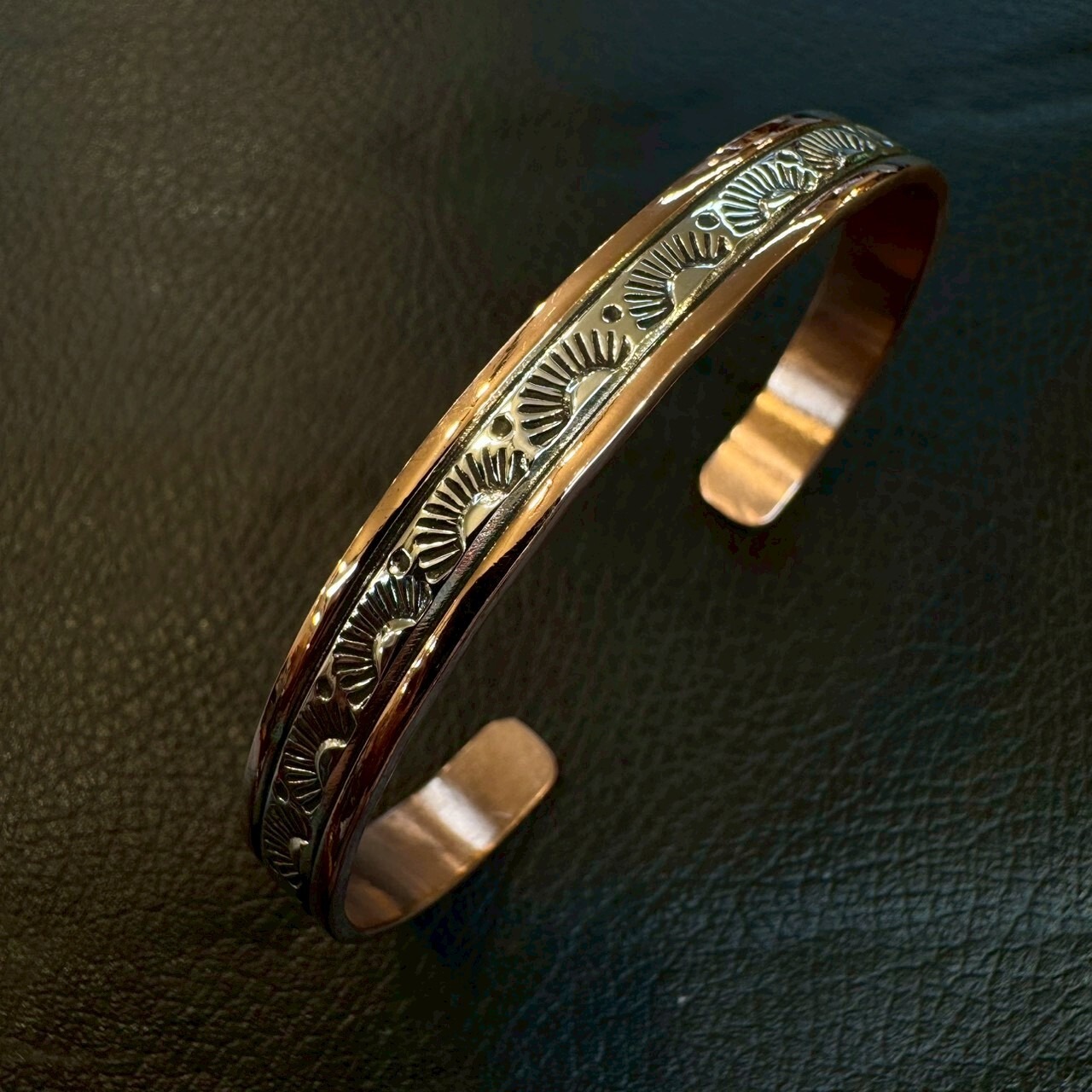 ランドンセカテロ(Landon Secatero) カッパー&シルバーコンビバングル - 1