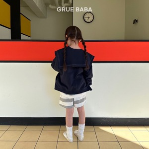 セーラーカラージップスウェット(ネイビー)90〜130cm