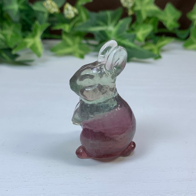 11.可愛いうさぎさん☆カラフルフローライトうさぎさん
