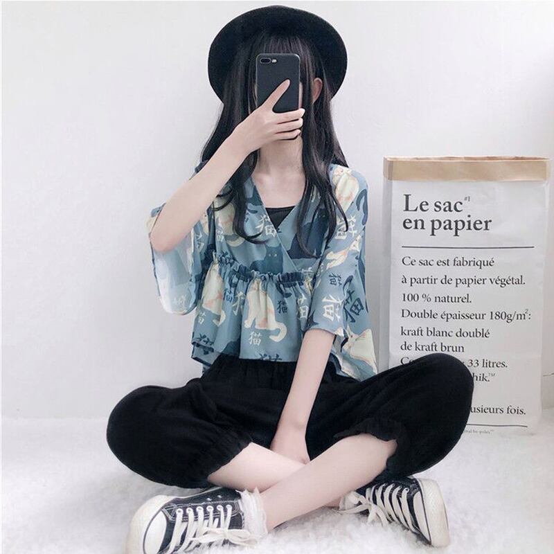 サマースーツ女性スモールイーズシャツ学生サスペンダーブルマカジュアルパンツファッションカジュアルスリーピース春 萌量不足21749492803