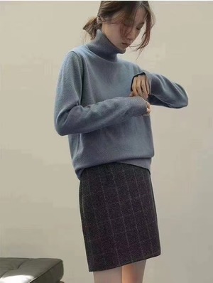 袖口スリット入り　ハイゲージニット　AJ2205−D04