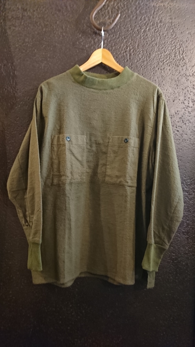 1980s "Hungarian Army Pullover Mockneck Shirt" DEAD STOCK ⑬