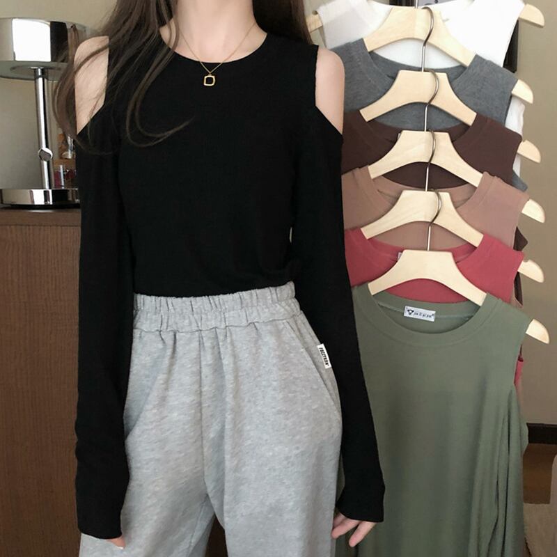 スプリングオータムスリムTシャツ シャツ トップス ロング 春物 秋物 試着室45304864790