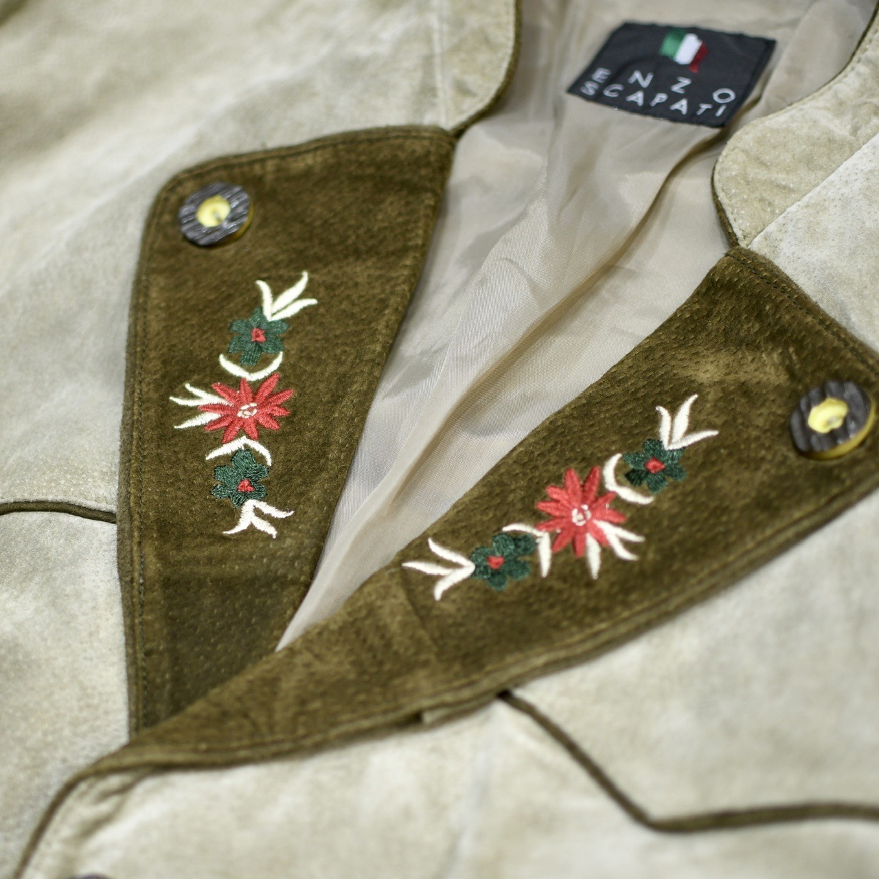 tyrolean leather tailored jacket