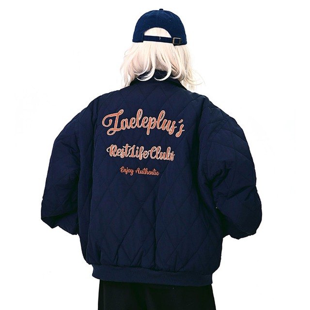 バックエンブロイダリーキルティングブルゾン 2col   R01334