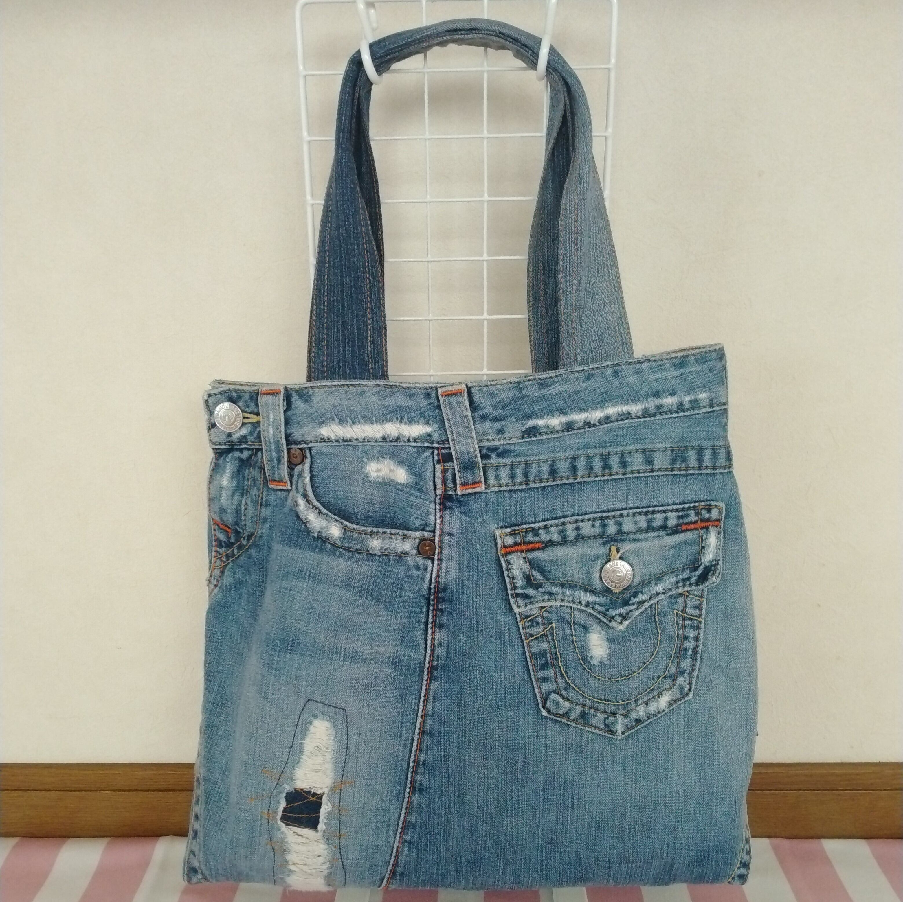 激レア TRUE RELIGION トゥルーレリジョン デニム トート バック 激レア TRUE RELIGION トゥルーレリジョン デニム トート バック