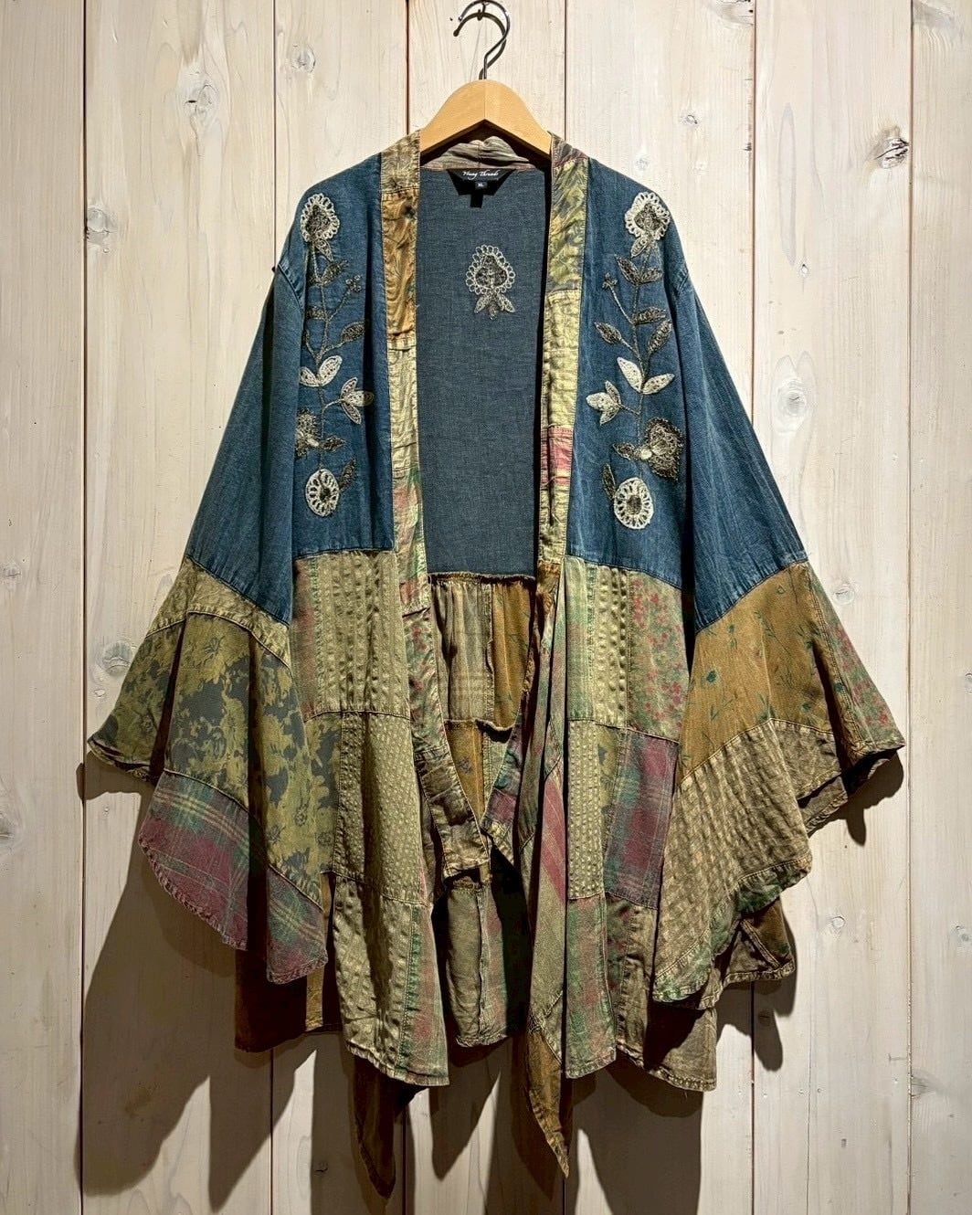 a.k.a.C.a.k.a vintage】Artistic Patchwork Vintage Haori Jacket