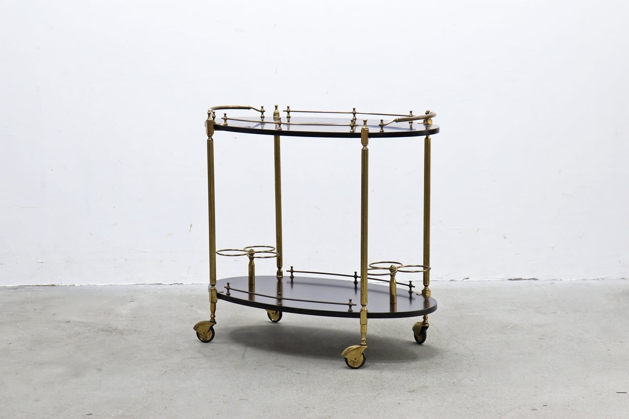 ヴィンテージ クラシカル トローリー キッチン ワゴン シェルフ