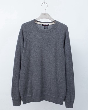 cashmere crew neck raglan sleeve knit sweater