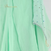 社交ダンス 衣装 タカダンス TAKADANCE スタンダードドレス ドレス ワンピース ミント 緑 黄緑 フロート レース デモ 競技 綺麗 華やか グリーン系 ダンス 発表会 パーティ 美しい パステル系 ステージ衣装