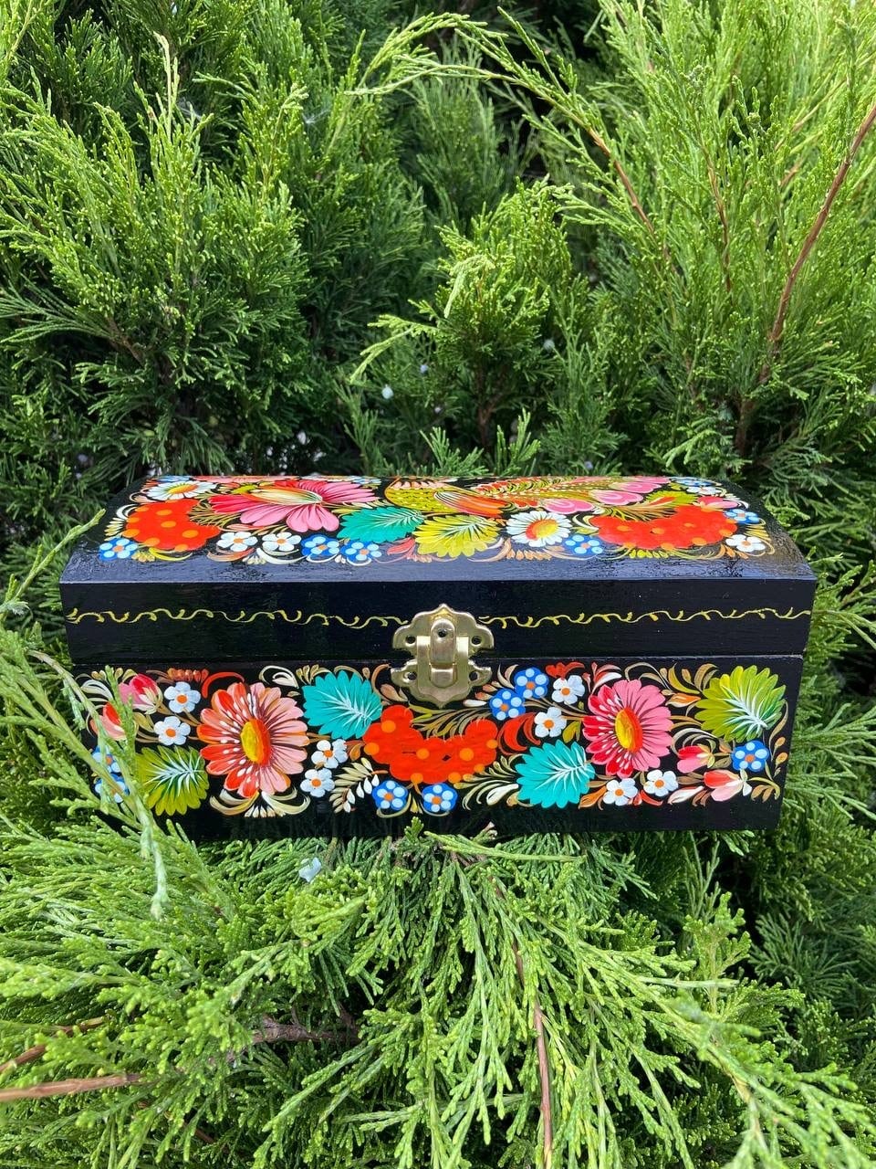 ペトリキウカのジュエリーボックス(巨匠ホロベッツ作) ウクライナ製 ペトリキウカのジュエリーボックス(巨匠ホロベッツ作