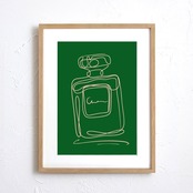 EAU DE PARFUM N°3｜香りの余韻を線で描くミニマルパフュームアート｜大人の空間を洗練させる一枚｜A3ポスター