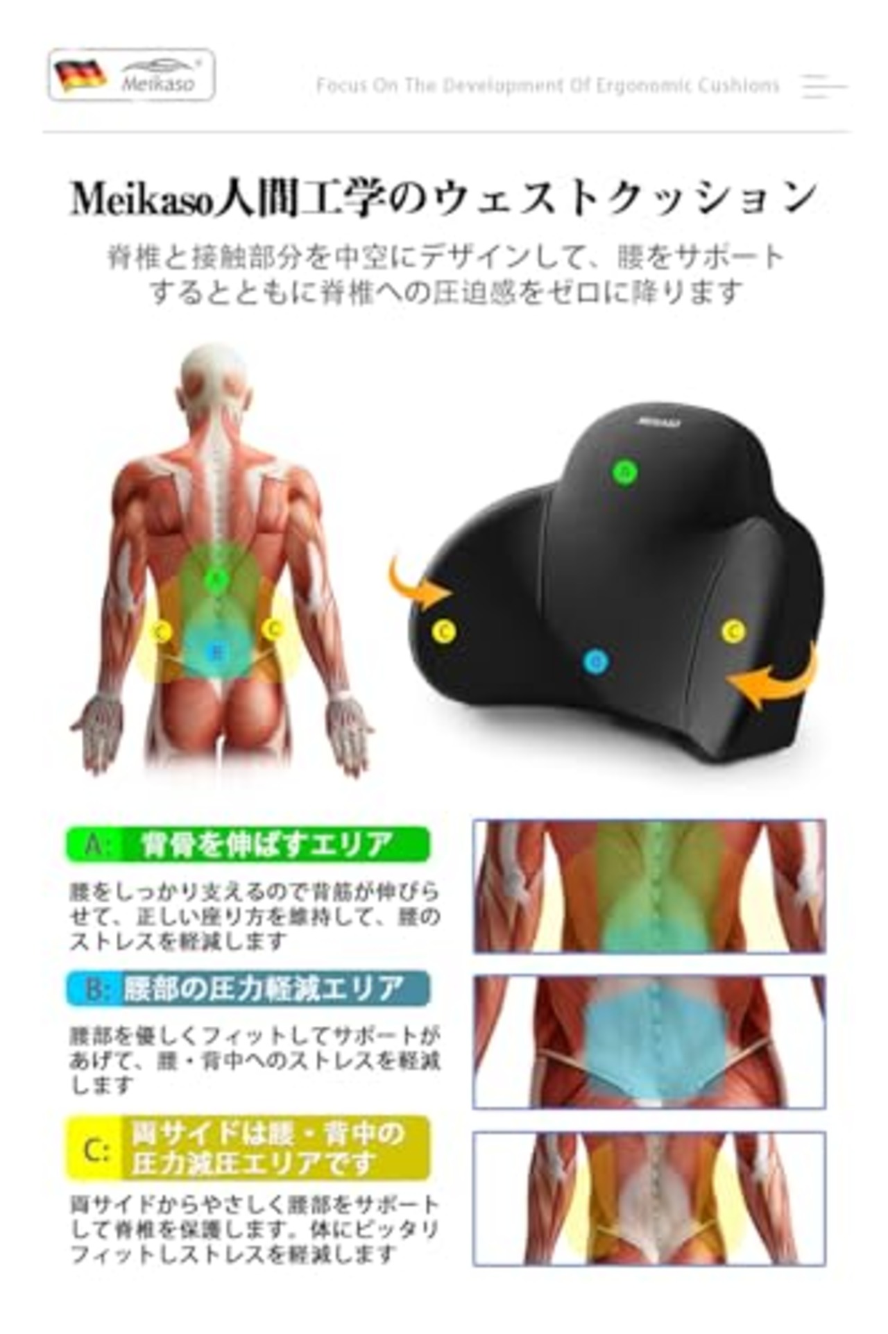 車 腰クッション 背もたれ ランバーサポート ヘッドレスト 頚椎サポート低反発 ファッション 疲労対策 ネックピロー 腰当て 車 ネックパッド 長時間運転 腰 サポート 通気性 車用腰枕 快適な腰 車用品/オフィス/自宅用 (【ブラック】, 【腰クッション・ヘッドレストセット/ 1セット】)